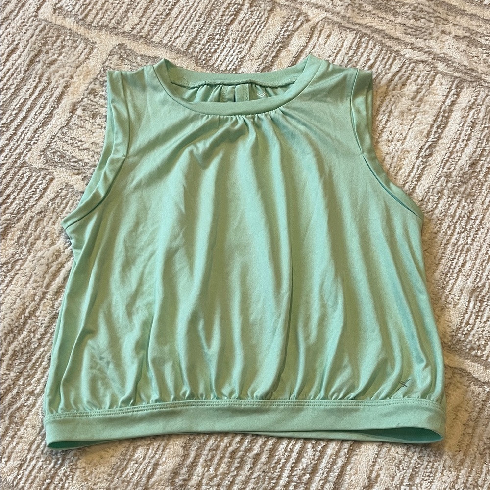Xersion | Sleeveless Mint Green Open Back Top, Girls 7-8